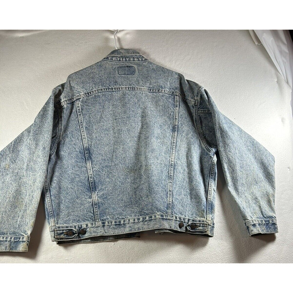 Levi's jean jacket trucker men's size XL Vintage worn in the late 1980's - Picture 10 of 11